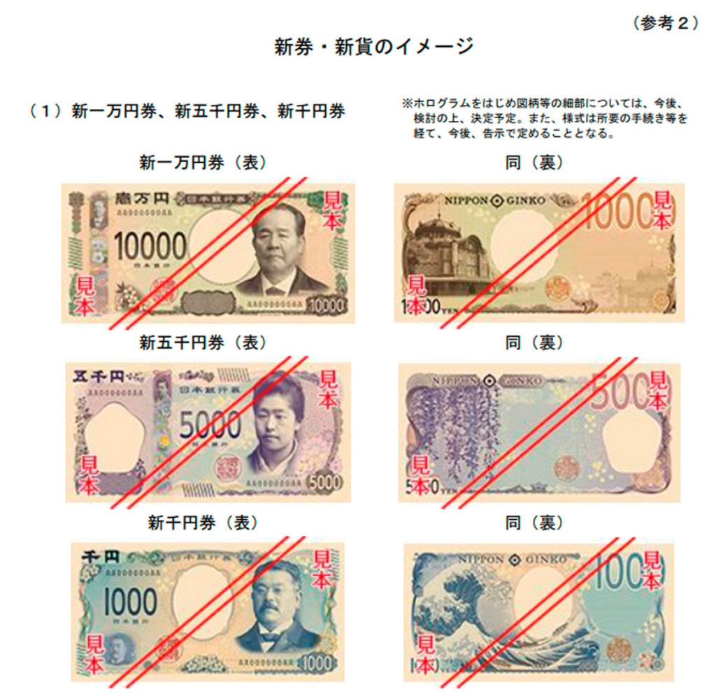 令和の新紙幣デザイン案